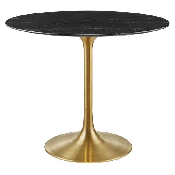 Lippa Bar Table, Artificial Marble Round Top, by Modway | Wayfair North America