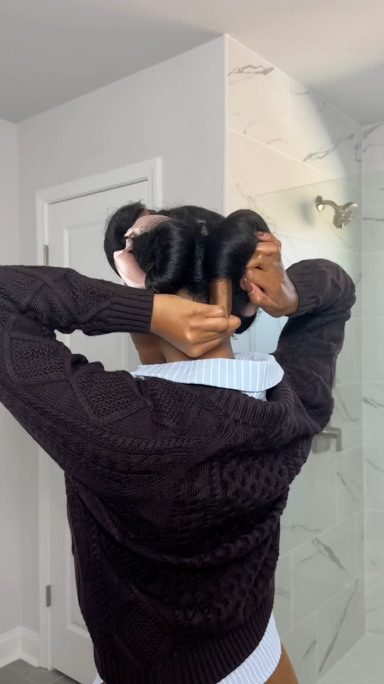 Trying heatless rollers on my stretched hair! 

 #LTKBeauty