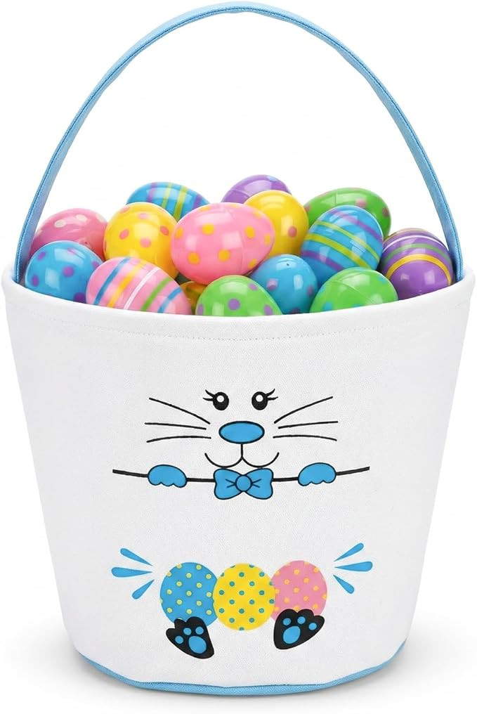 Easter Bunny Basket Egg Buckets Tote Bags | Amazon (US)