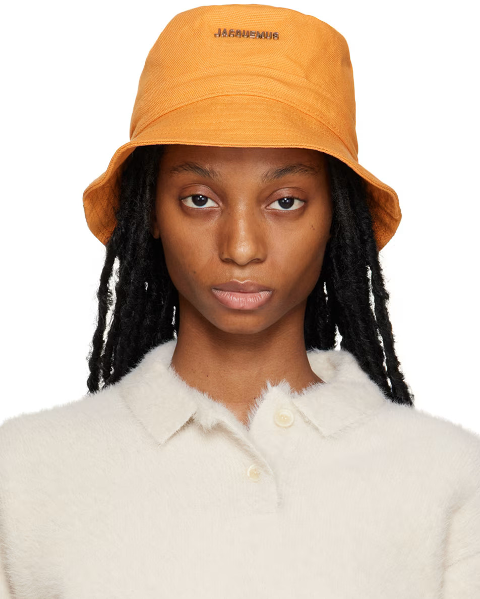Orange Le Raphia 'Le Bob Gadjo' Bucket Hat | SSENSE