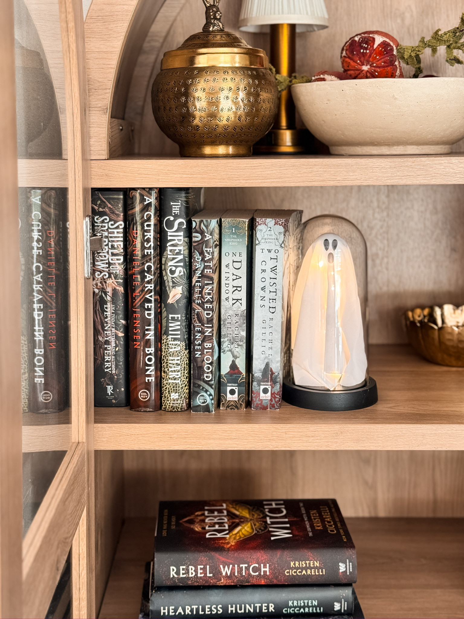 Cute and cozy with a hint of spooky inside my favorite cabinet 👻 

 #LTKHalloween #LTKHome #LTKFamily