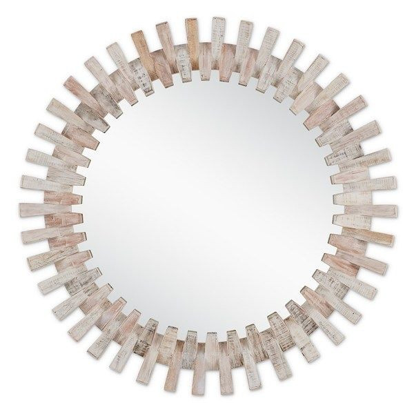 Diza Round Whitewash Mirror | Scout & Nimble