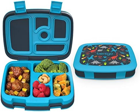 Amazon.com: Bentgo® Kids Prints Leak-Proof, 5-Compartment Bento-Style Kids Lunch Box - Ideal Por... | Amazon (US)