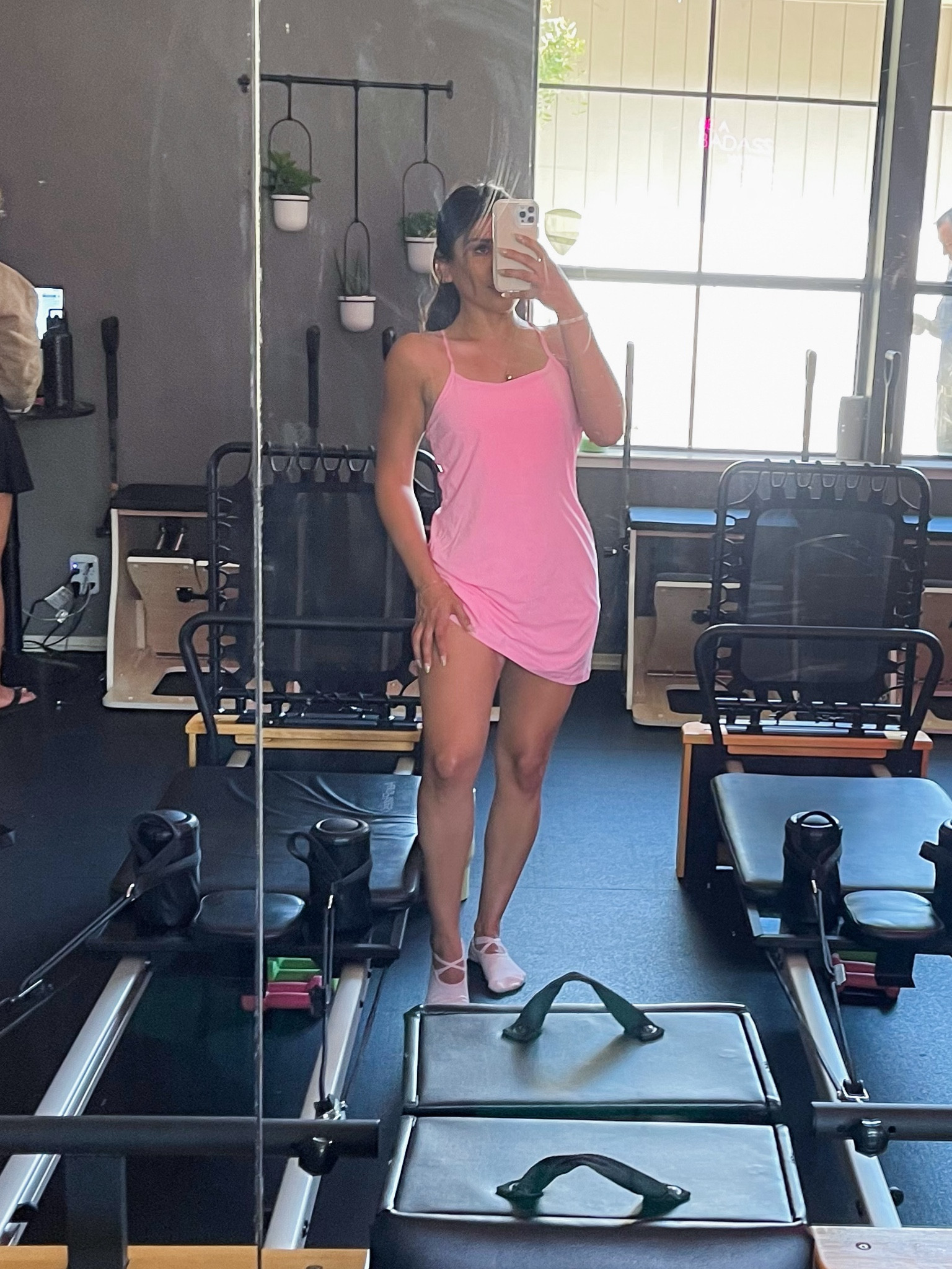 Loved this cute workout dress for Pilates today! It’s loose fitting & has shorts underneath. 
Wearing size S but can def size down to an xs

#LTKFitness #LTKActive #LTKTravel