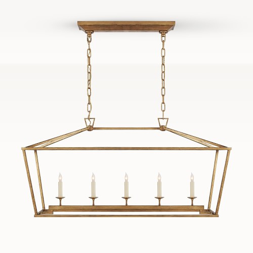 Darlana Linear Lantern, Medium, Gild | Williams-Sonoma