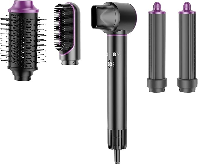 Hair Dryer Brush 5 in 1 110,000 RPM High-Speed Frizz-Free Blow Dryer for Fast Drying, Curling Vol... | Amazon (US)