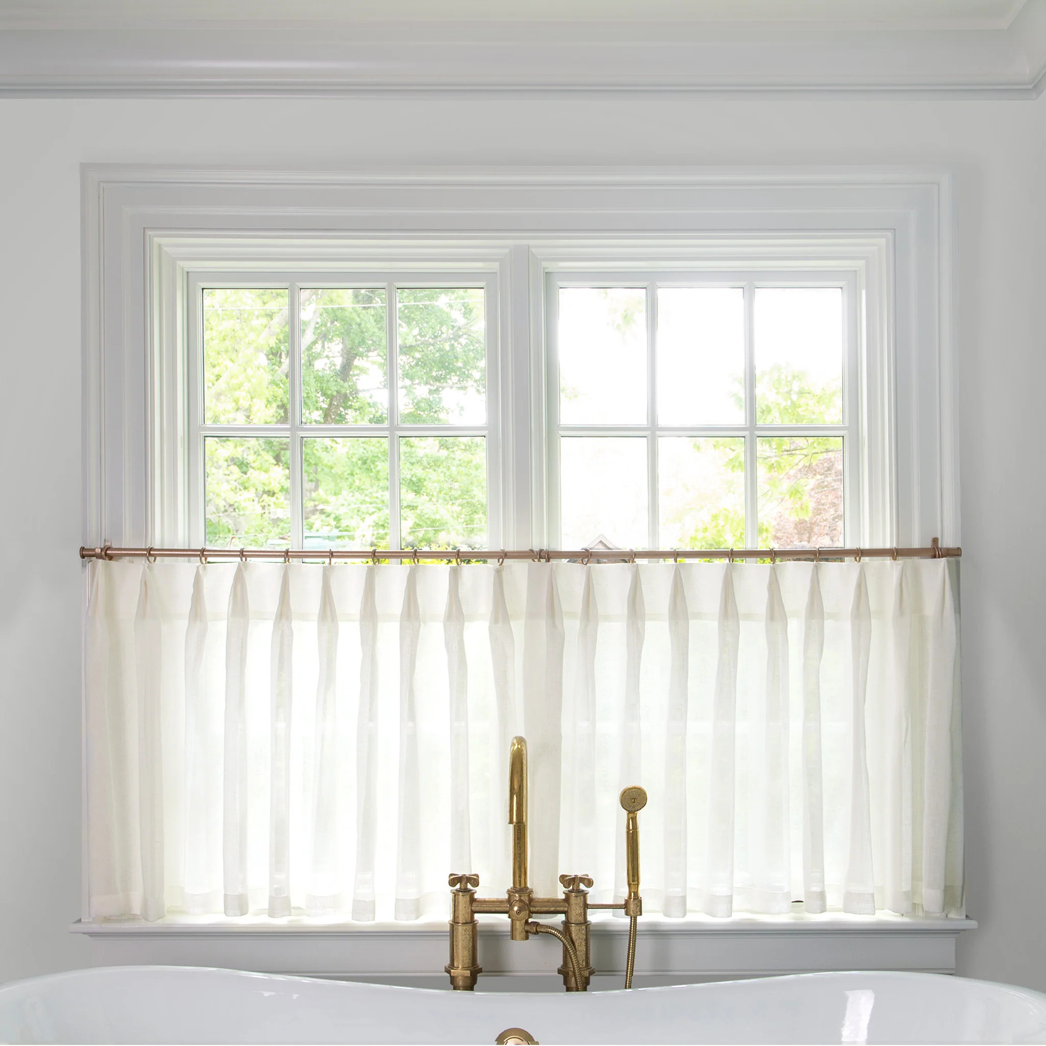 Shop Sheer Ivory White Fabric Swatch - Pepper Home | Pepper