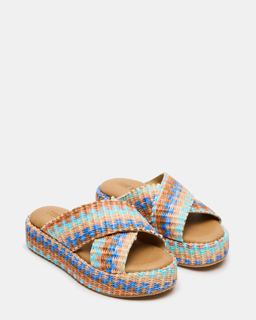 TULUM Raffia Multi Platform Flatform Women's Sandal | Steve Madden (US)