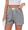 ANRABESS Boxer Shorts for Women Gingham Pajama 2026 Summer Casual Lounge Sleep Plaid Shorts Y2K B... | Amazon (US)