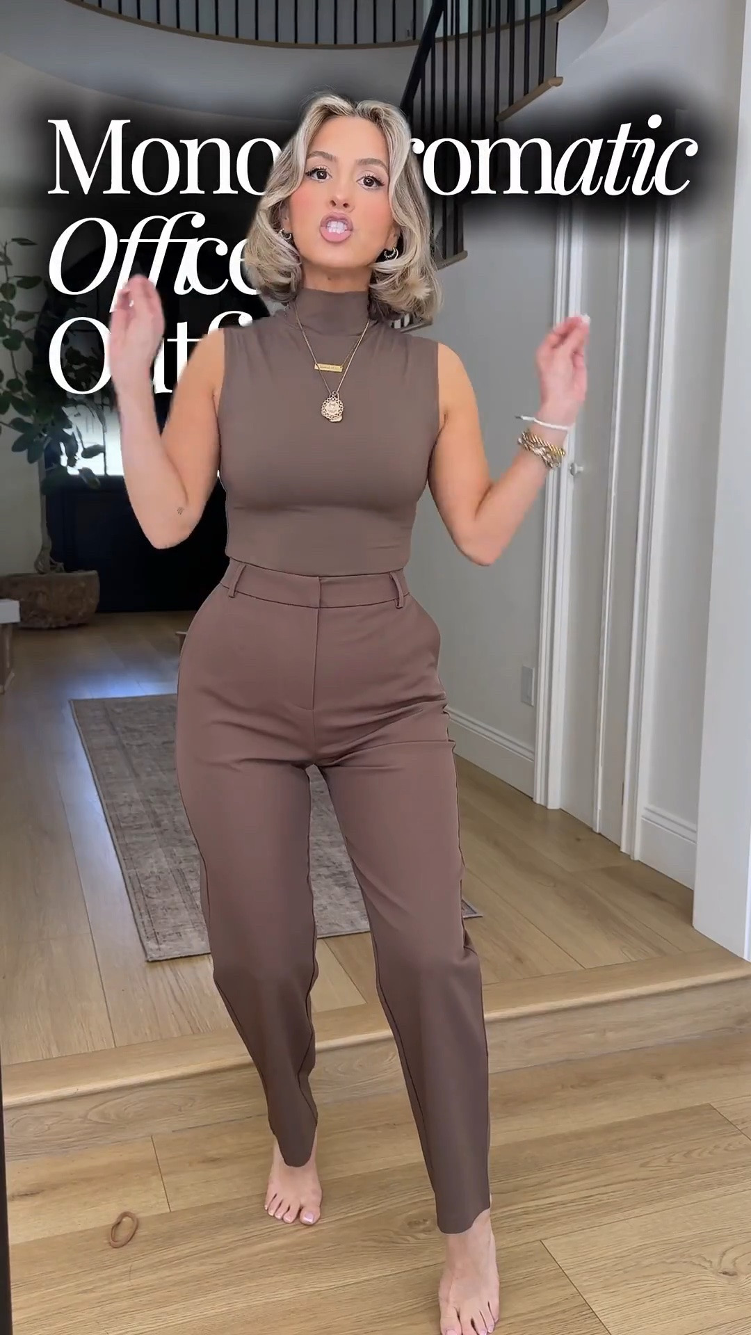 Fall monochromatic OUTFITS OUTFITS 🤎🫶 

✔️XS in bottoms (if XS is not available, then I’m wearing a SMALL) 
✔️The funyyzo trousers are in a small long thin 
✔️Small in all tops

Effortlessly chic monochromatic office outfits featuring affordable Amazon workwear, best-selling trousers, elevated basics, and versatile pieces that make getting dressed for work easy. From business casual to polished everyday office looks, these are tried-and-true wardrobe staples you’ll wear on repeat! 🤎

#LTKgrwm #LTKootd #LTKU