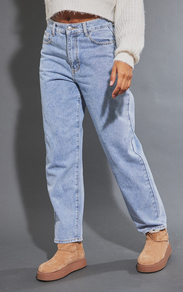 Light Blue Wash Boyfriend Jeans | PrettyLittleThing US