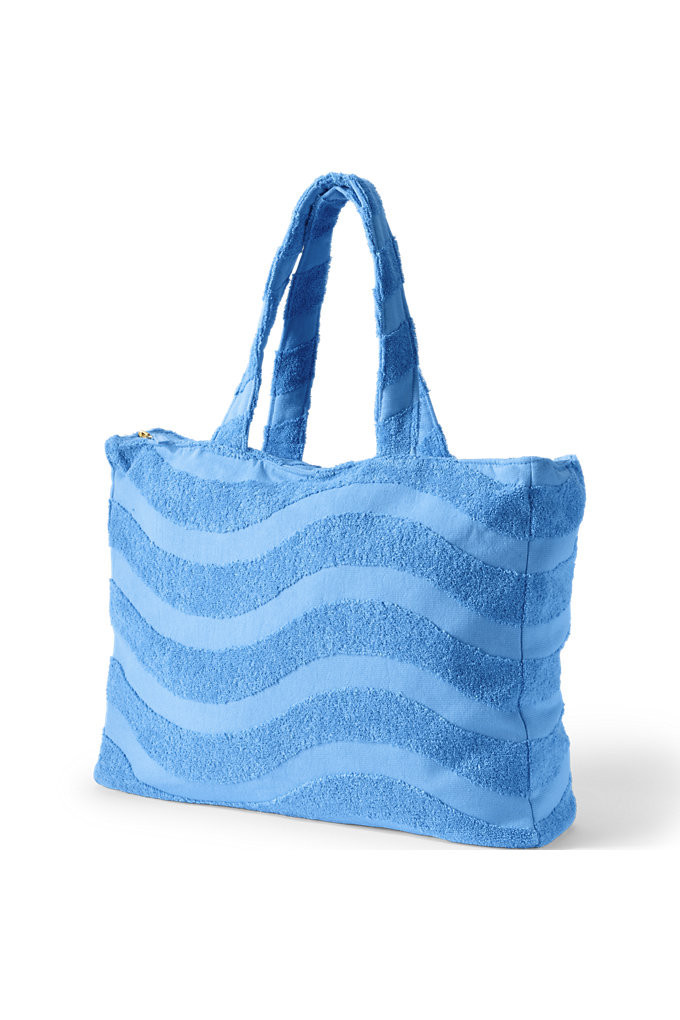 Terry Beach Tote - Lands' End - Blue | Lands' End (US)