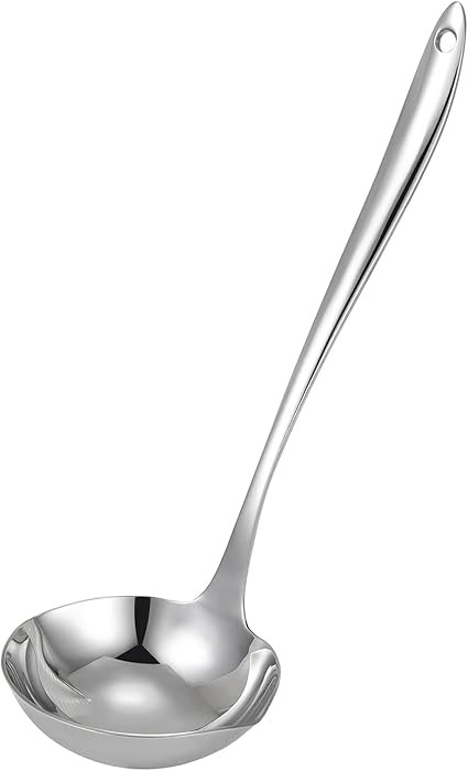 4.Oz 18/10 Stainless Steel Kitchen Ladle Cooking Utensils with 11.8-Inch Handle,Heavy Duty Servin... | Amazon (US)