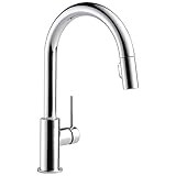 Delta Faucet Trinsic Pull Down Kitchen Faucet Chrome, Chrome Kitchen Faucets with Pull Down Sprayer, | Amazon (US)