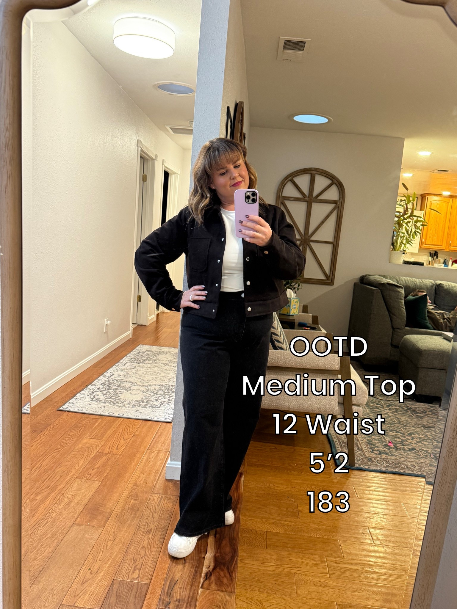 Here’s my outfit of the day with Target. Loving the dark colors in this look. These pants were perfection. So glad I bought two different colors of them. #targetstyle #target #ootd  

#LTKMidsize #LTKootd #LTKStyleTip