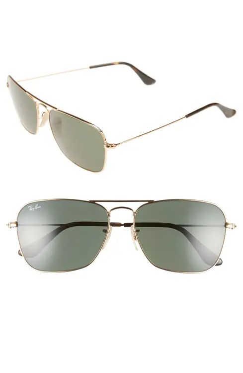 Ray-Ban Caravan 58mm Aviator Sunglasses | Nordstrom