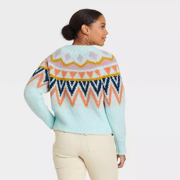 Women's Crewneck Sweater - A New Day™ Fair Isle | Target