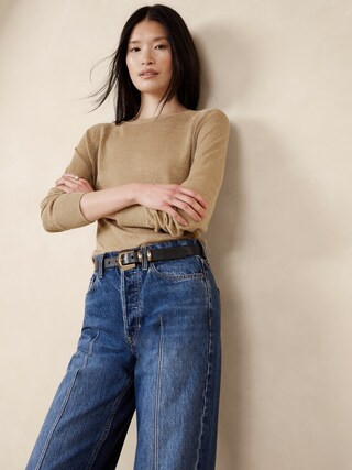 Fern Linen-Blend Raglan Sweater | Banana Republic (CA)