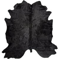 Large Black Cowhide Rug - Genuine Hair On Hide Leather Area Top Quality Luxury Dyed 7 X 8 Feet | Etsy (US)