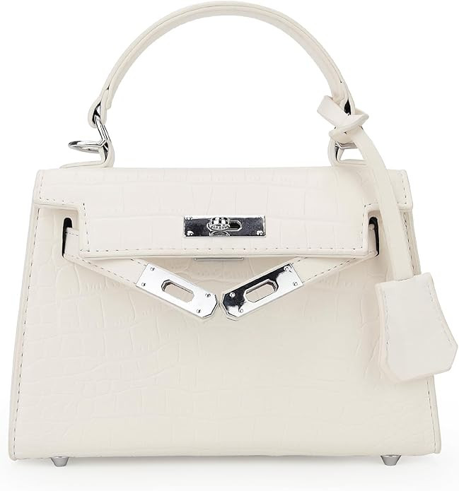 Crossbody Bags for women Trendy Cute Mini Crocodile Purse Top Handle Clutch Handbag Structured Sa... | Amazon (US)