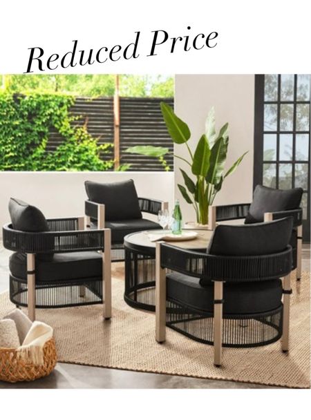 Can’t believe this super chic and popular patio set is in stock and on major sale!  Outdoor furniture, patio table and chairs 

#LTKsalealert #LTKhome #LTKSeasonal