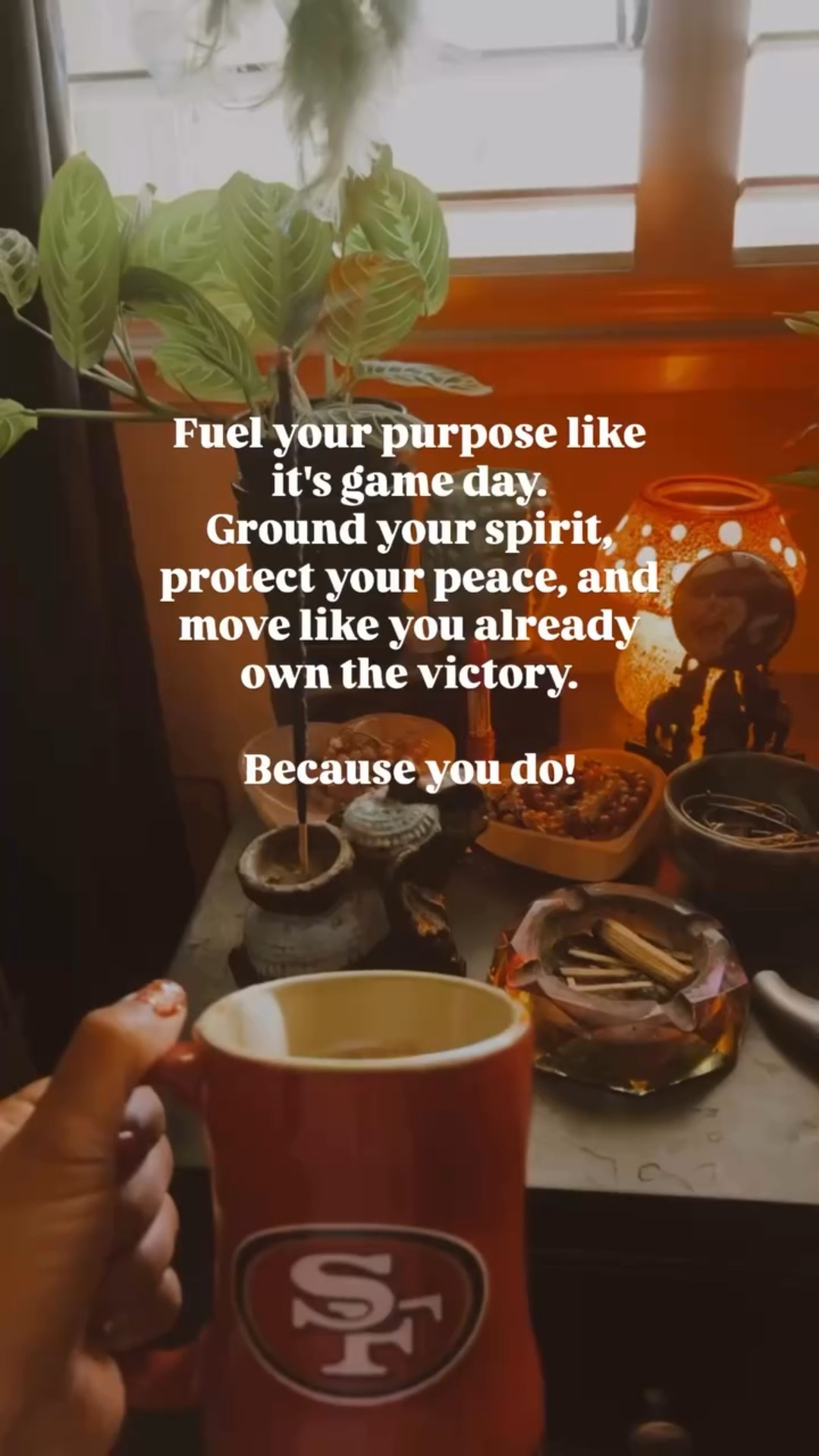 💫 This is your sign to light the incense, sip the latte, and remind yourself: You’ve already survived what was meant to break you. Now it’s time to move like you already own the victory. 

I used to run on anxiety and survival. Now I start my day with sacred peace, purpose, and a latte in my 49ers cup—because I love those boys like I own the team 😂❤️🏈

But more than that, I move through life like a CEO, a survivor, and a woman who refuses to shrink.

🪬 The Souza Foundation isn’t just a dream—it’s happening. We’re building healing spaces for women who’ve been through the fire and are ready to rise.

You can do both: heal and build. rest and lead. sip and slay.

#TheSouzaFoundation #SoftLifeHealing #CEOinHealing #HealingIsPower #LatteAndLegacy #SacredScents #BohoVibes #BrownSkinBoho #SurvivorToThriver #40PlusAndFlawless #TikTokMotivation #DVSurvivor #HealingLooksLikeThis

#LTKOver40 #LTKHome
