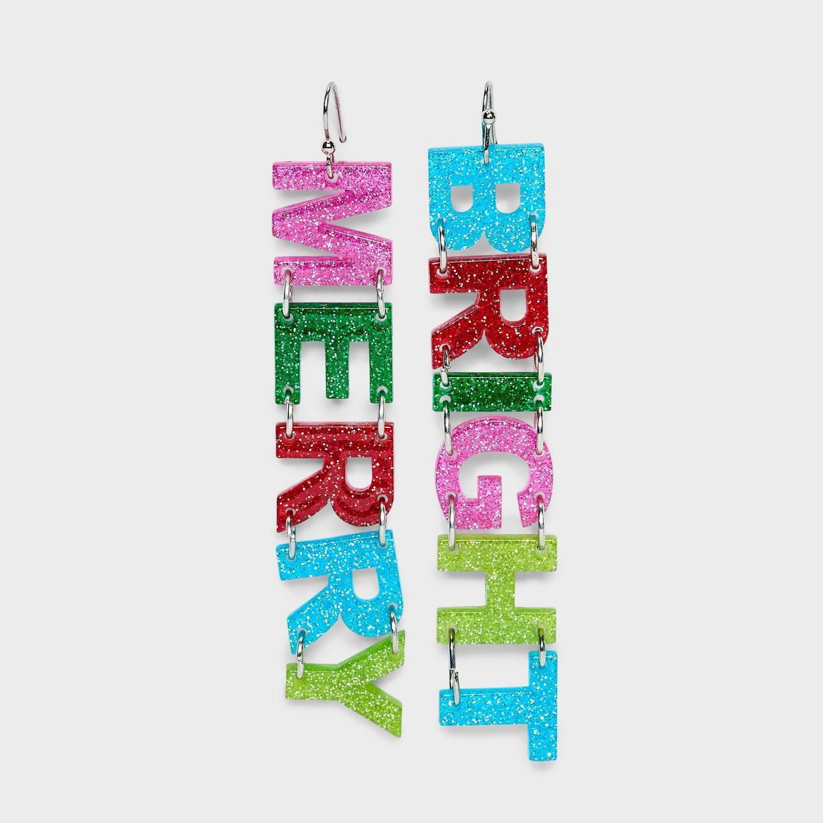 Merry and Bright Glitter Drop Earrings | Target