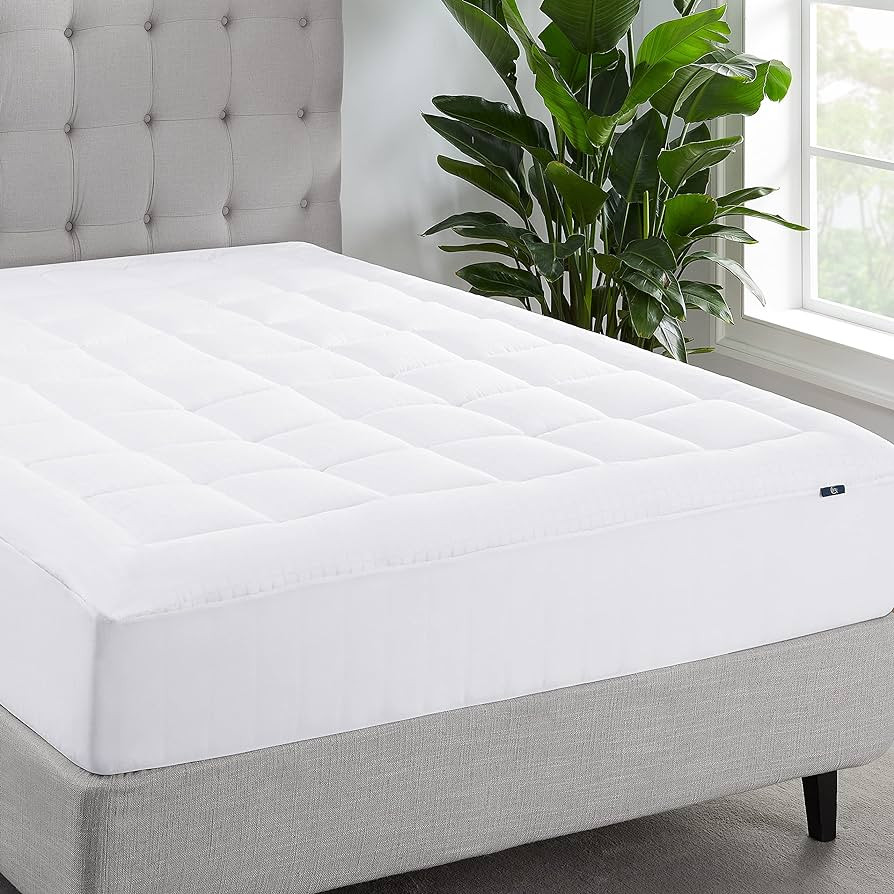 Serta ComfortSure Queen Mattress Cover, Fitted Pillow Top Mattress Pad, Super Soft and Breathable... | Amazon (US)