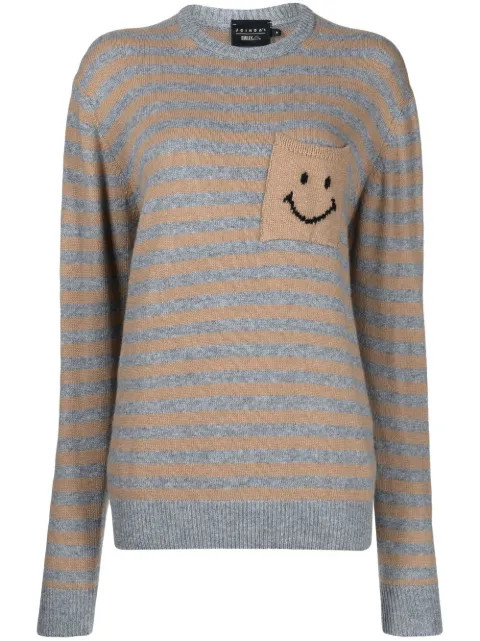 Joshua Sanders Smiley Face stripe-knit Jumper - Farfetch | Farfetch Global