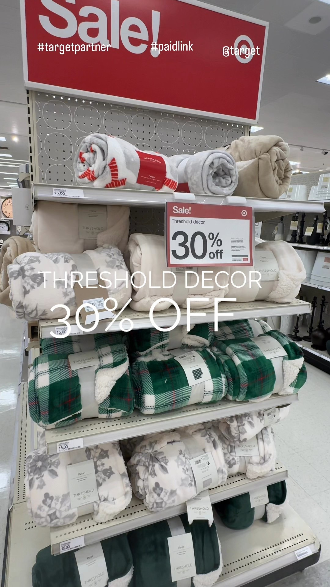 Threshold at Target is 30% off! Cozy home décor, Christmas décor, blankets, candles — everything for a warm holiday home. 🎄✨

#targetpartner #paidlink #homedecor #holidaydecorating

#LTKSaleAlert #LTKHome #LTKSeasonal