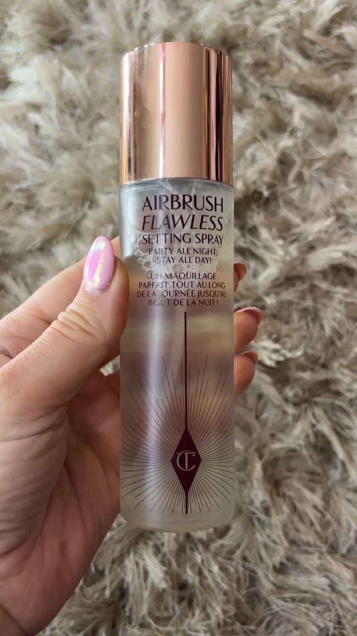 MY MAKE UP SECRET 🤫 🤫
Link in my story 🔗🔗🔗 
Lightweight, WATERPROOF travel size and standard size available setting spray to prime and set your makeup for up to 16 hours!* Lock in your look for the AIRBRUSH EFFECT on-the-go!
Results of a trial below
Discover the results of a user trial when
Airbrush Flawless Setting Spray was used to prime & set makeup...
• 99% of users agree the product is lightweight*
99% of users agree the product creates a weightless veil -966% of users agree the product weightlessly sets your makeup*
• 94% of users agree the product improves makeup longevity*
*Tested on 30 people.
**Tested on 100 people over 1 week
#CharlotteTilburyGlow #MakeupMagic #FlawlessFinish #SettingSprayObsession #BeautyEssential #GlamGameStrong #CharlotteTilburyLove #RadiantSkin #MakeupMustHave #DewySkin #GlowGetter #MistAndSet #BeautyRoutine #LuxuryBeauty #CharlotteTilburyObsessed #GlowingComplexion #MakeupAddict #TilburyTransformation #PerfectlySet #MakeupGoals #FlawlessBeauty #CharlotteTilbury Queen #BeautyCommunity #GlamorousGlow #setandslay #over40women #over40andfabulous #over40blogger #over40beauty #over40makeup #LTKxCharlottetilbury

#LTKover40 #LTKeurope #LTKbeauty