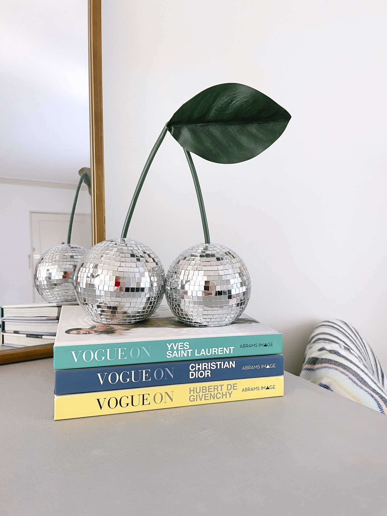 Etsy sofiest designs Silver Cherry Disco Ball, gift ideas, home decor, living room decorations, bedroom, fun home accents, pink and red, coffee table book from Amazon, Vogue on Yves Saint Laurent, under $15, budget friendly, affordable, colorful decor, holiday gifts, Christmas gifts

#LTKhome #LTKunder100 #LTKunder50