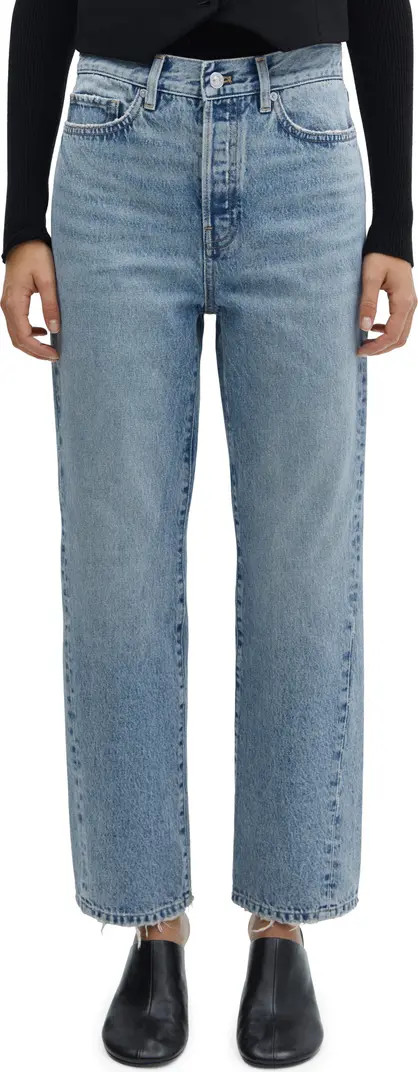 Forward Seam Straight Leg Crop Jeans | Nordstrom