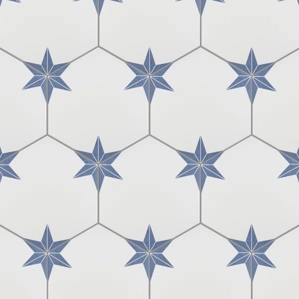 Stella Hex 9" x 10" Porcelain Pattern Wall & Floor Tile | Wayfair North America