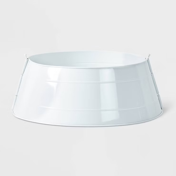27in Metal Christmas Tree Collar Glossy White - Wondershop™ | Target