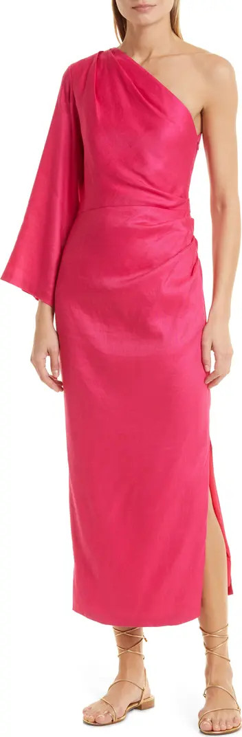 Veronica Beard Patsy One-Shoulder Linen Blend Dress | Nordstromrack | Nordstrom Rack