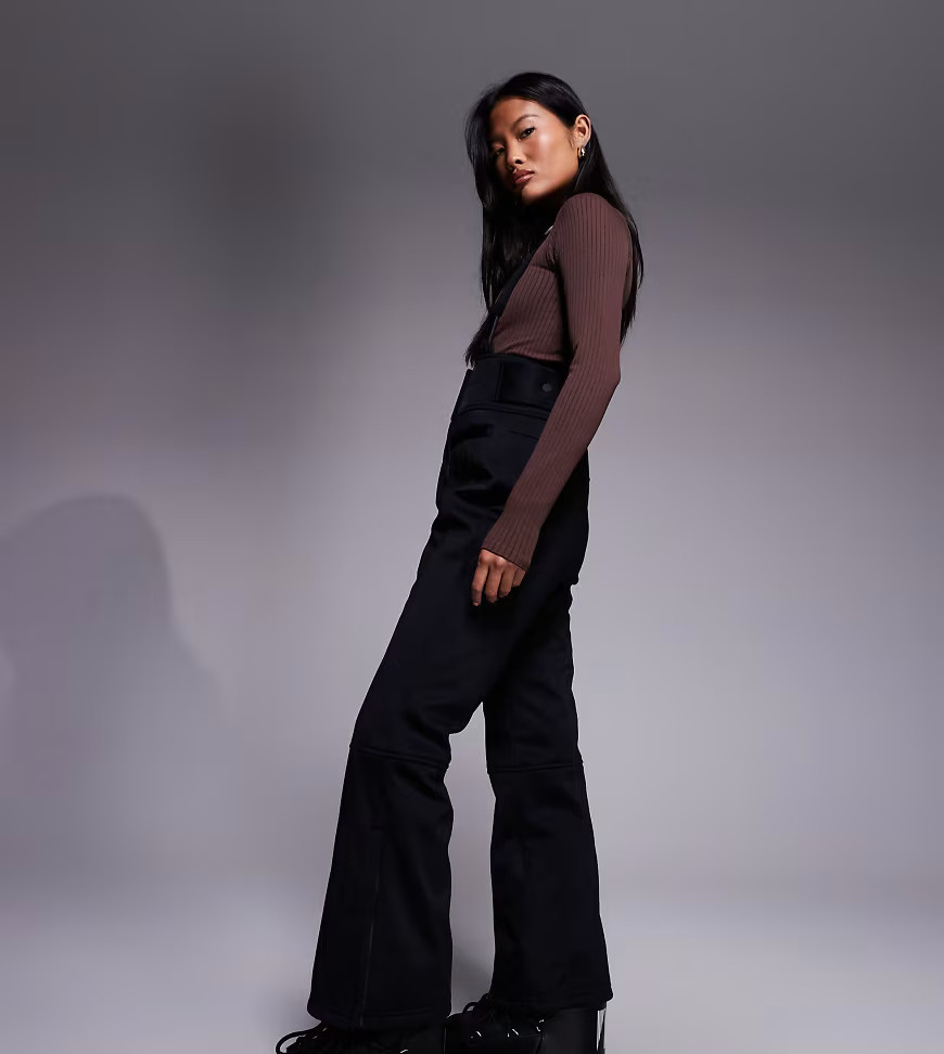 ASOS 4505 Petite Ski soft shell water repellent kick flare ski pants in black | ASOS (Global)