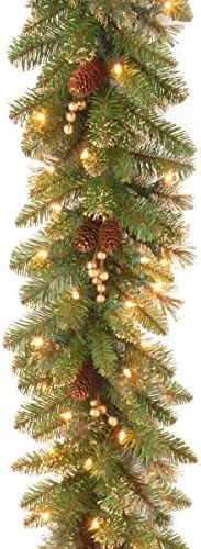 National Tree Company Pre-Lit Artificial Christmas Garland, Green, Glittery Pine, White Lights, D... | Amazon (US)