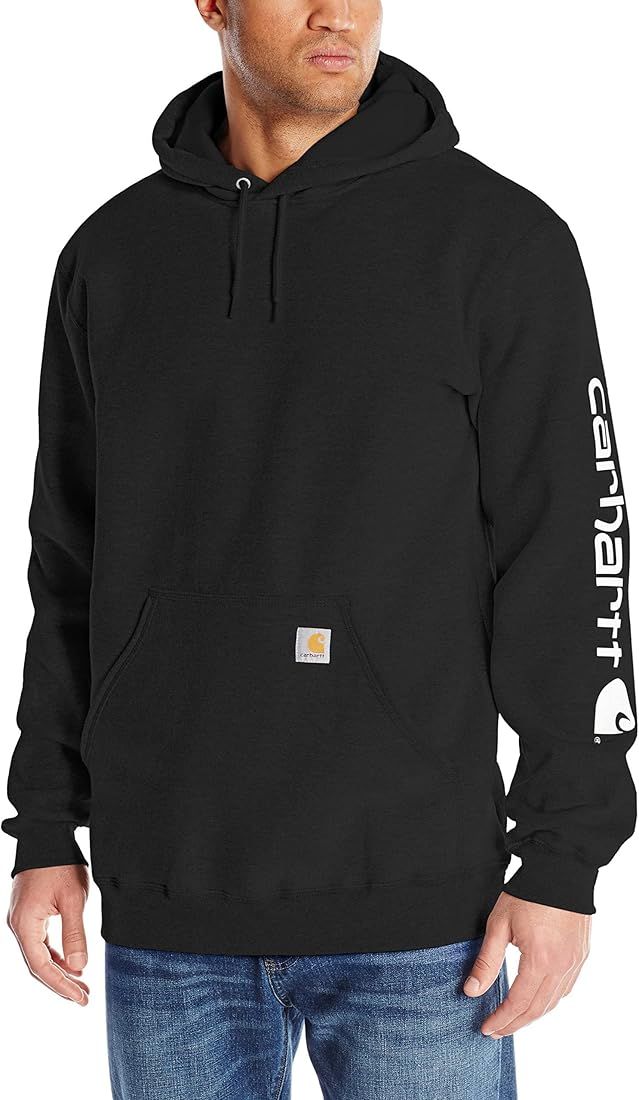 Carhartt Men's Loose Fit Midweight Logo Sleeve Graphic Sweatshirt | Amazon (US)