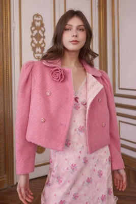 Hilton Rosette Small Lapel Coat M | American Heiress
