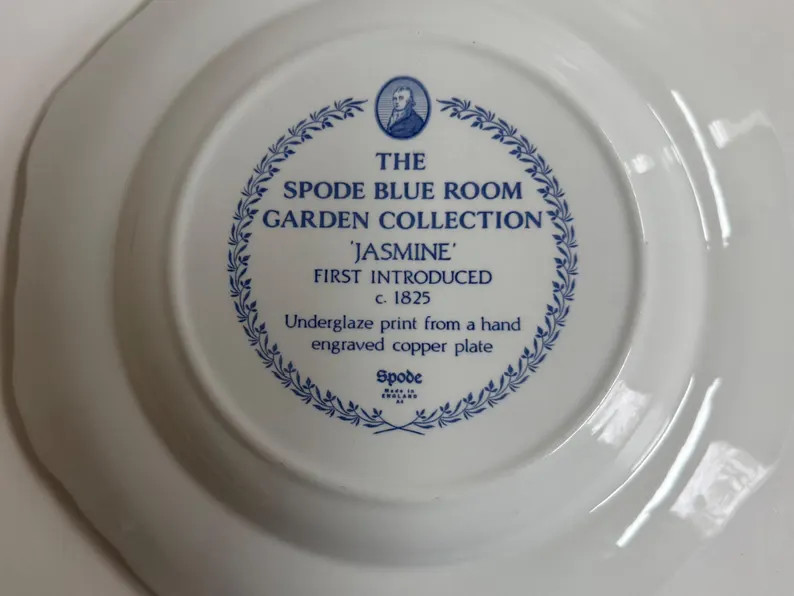 Spode Blue Room Garden Collection Plate - Jasmine - England | Etsy (US)