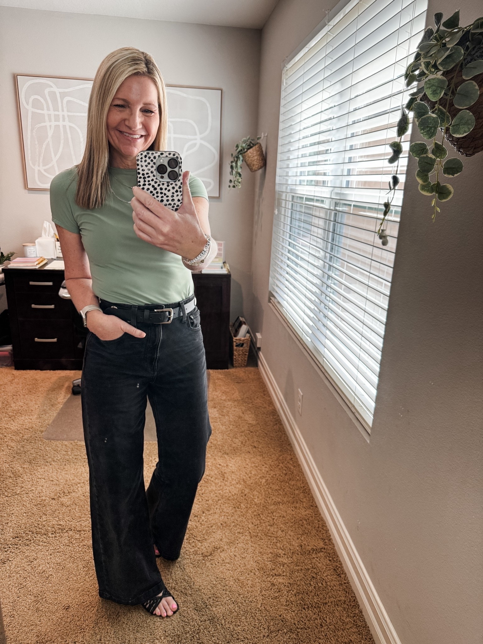 Tuesday outfit of the day in my favorite Gap jeans and Pumiey tee. Double lined and comes in multiple colors. 

#LTKOver40 #LTKootd #LTKWorkwear
