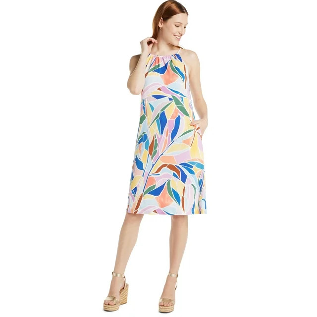 Time and Tru Women's Halter Knit Dress, Sizes XS-XXXL - Walmart.com | Walmart (US)