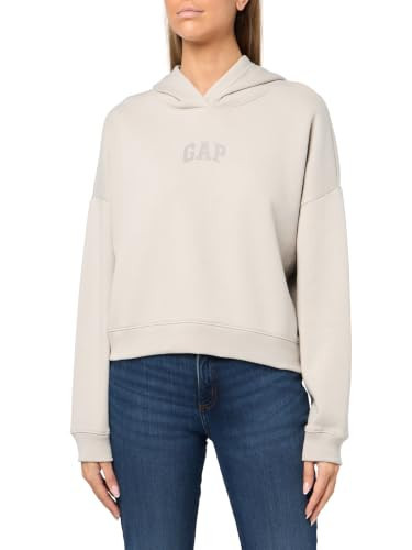 GAP Women's Logo Hoodie Hooded Pull-On Sweatshirt, Frosty Morning V2, Medium | Amazon (US)