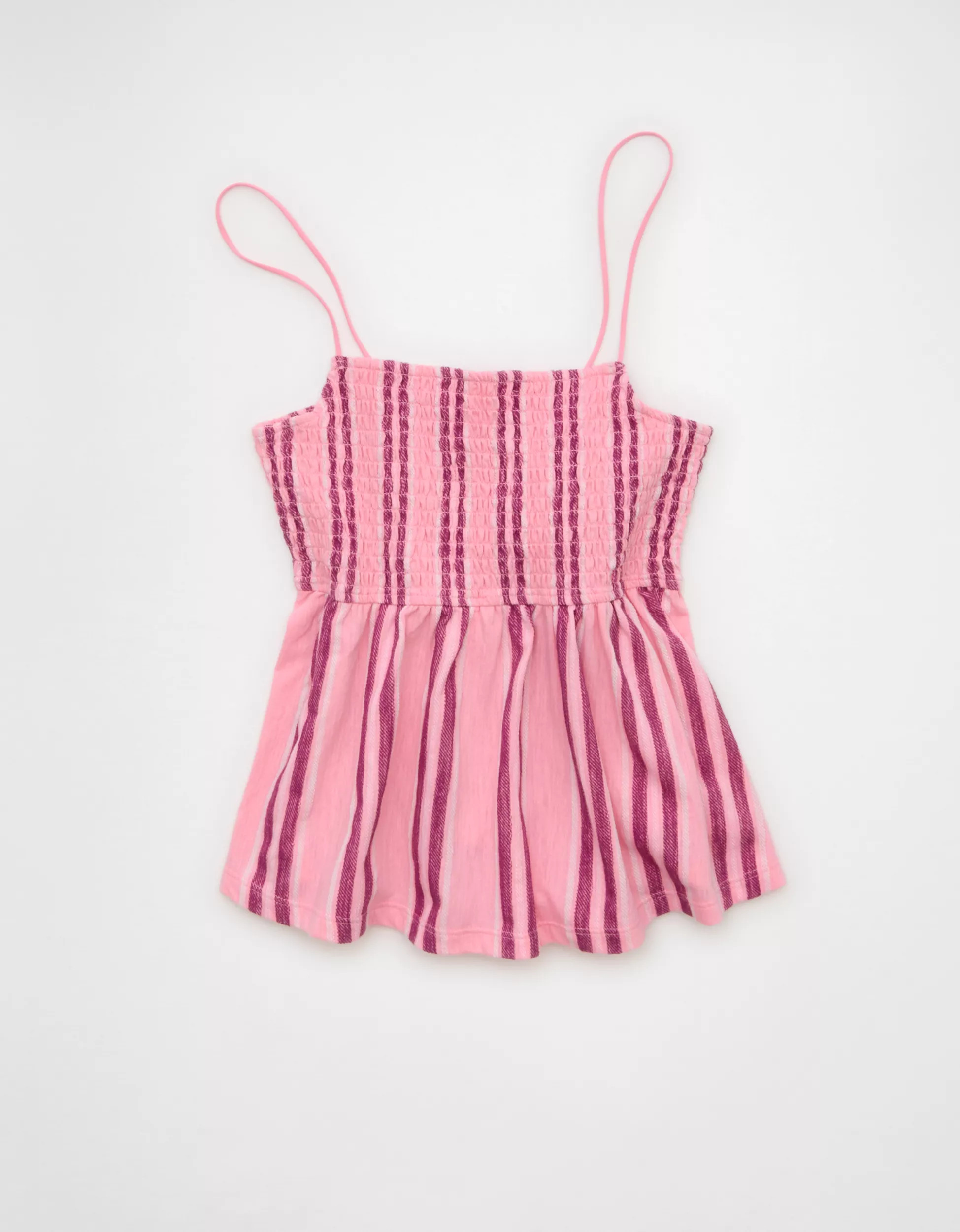 AE Sunchaser Babydoll Smocked Tank Top | American Eagle Outfitters (US & CA)