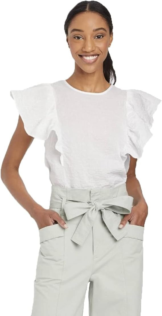 A New Day Women's Flutter Sleeve Tank Top - | Amazon (US)