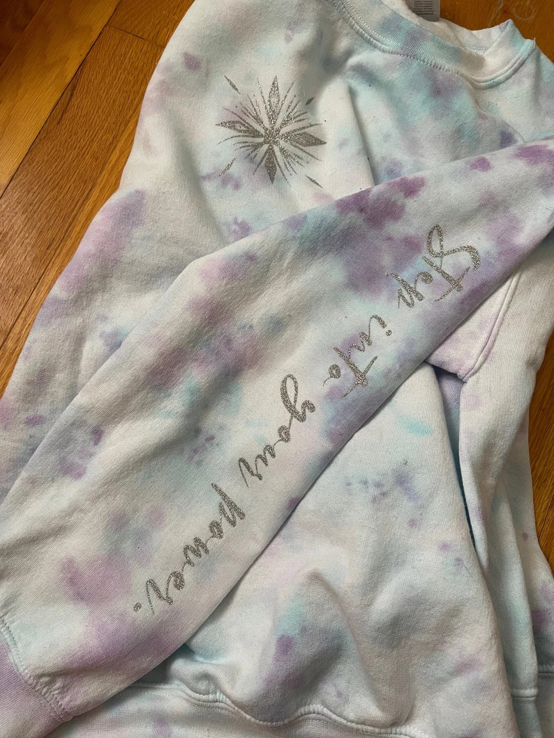 Elsa Tie Dye Crewneck | Frozen Snowflake Sweatshirt - Etsy | Etsy (US)