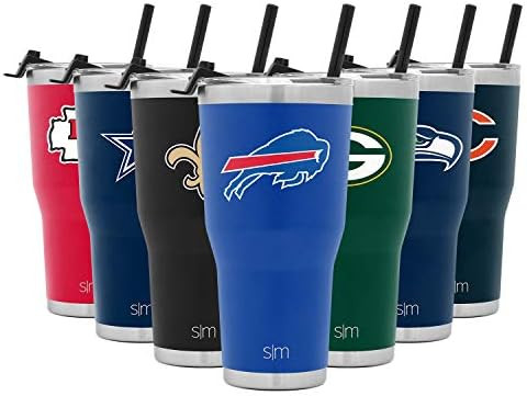 Simple Modern NFL 30oz Tumbler with Flip Lid and Straw Insulated Stainless Steel Travel Mug Class... | Amazon (US)