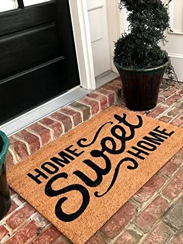 Tar Heel MarketPlace Mats Natural Coir Non Slip Home Sweet Home Floor Entrance Door Mat Indoor/Ou... | Amazon (US)