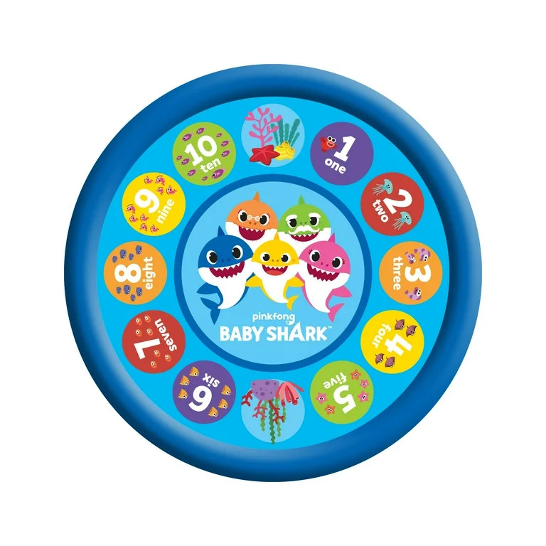 Pinkfong Baby Shark 70" Educational Splash Pad \u2013 Water Play Mat with Colors & Numbers for Ki... | Walmart (US)